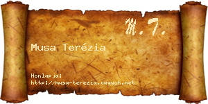 Musa Terézia névjegykártya
